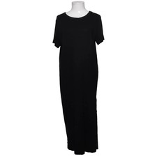 H&M, Maxikleid, Größe: L, Schwarz, Baumwolle/Modal, Einfarbig, Rippenstrick #xns