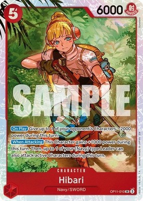 One Piece Hibari (OP11-010/150) OP11 A Fist of Divine Speed NM FOIL