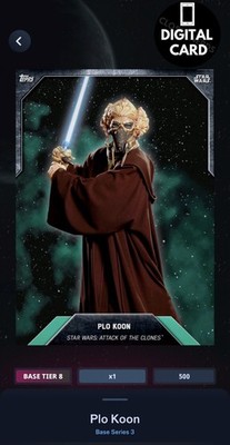 2016 Plo Koon - Teal - Tier 8 Base Variant Star Wars Card Trader