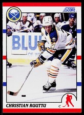 Christian Ruuttu, 1990-91 Score American, #77, Buffalo Sabres,