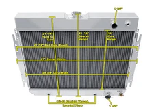 3 Row Discount Champion Radiator for 1963 - 1968 Chevrolet Impala LS Swap