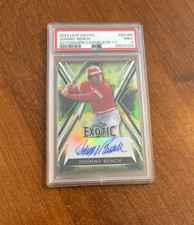 Johnny Bench 2023 Leaf Exotic Chameleon Auto JB5 Cincinnati Reds 1/1 PSA 9 HOF