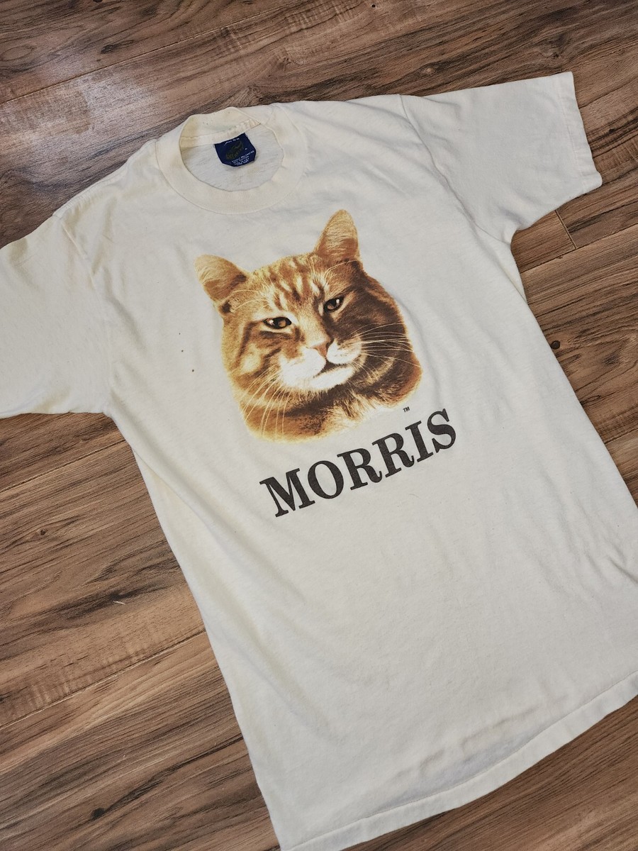 Vintage 80's Morris the Cat T Shirt Large Single Stitch 9 Lives