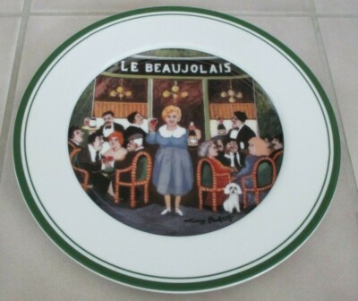Williams Sonoma Guy Buffet Les Cafes  LE BEAUJOLAIS 11'' Dinner Plate Japan