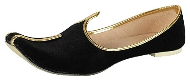 Aura Mens flat jutti Indian wedding mojari sherwani ethnic shoes US size 8-12 V