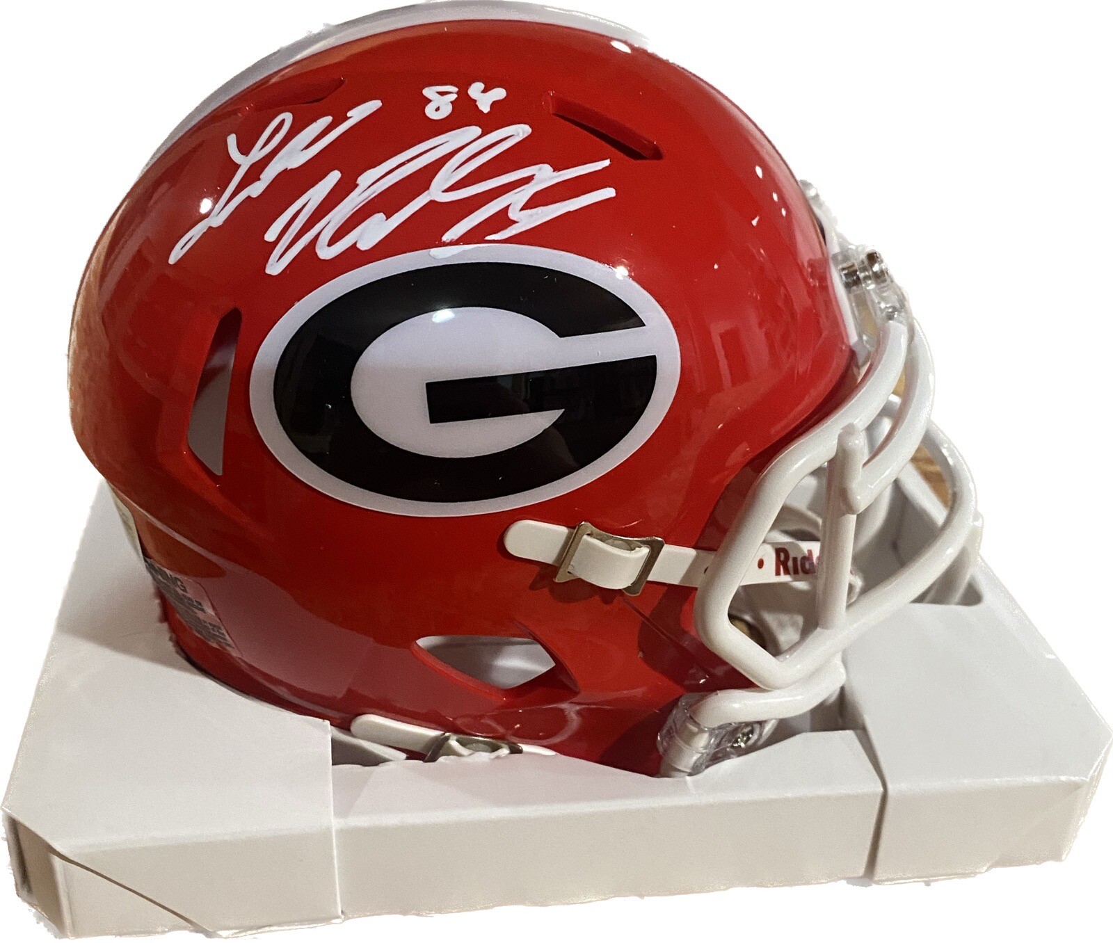 Ladd McConkey Autographed Signed Georgia Bulldogs Mini Helmet Beckett Witness 