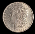 Raw 1887-S Morgan Silver Dollar - Almost Uncirculated - Bright Coin...#507