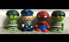 Play Town Marvel Wooden Figures Spider-Man  Hulk  police 2007