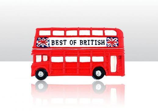 London Red Bus Sightseeing Great Britain Poly Souvenir Magnet Great Britain