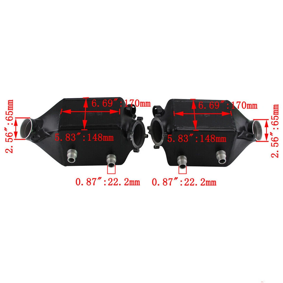 Juego de enfriador de aire de doble carga para BMW M5 F10/M6 F06 F12 F13 M6 2013-2018 2017 EE. UU. Foto 3 de 4