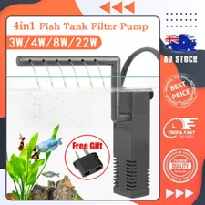 ECO 4 in 1 Fish Tank Aquarium Submersible Water Power Filter Pump