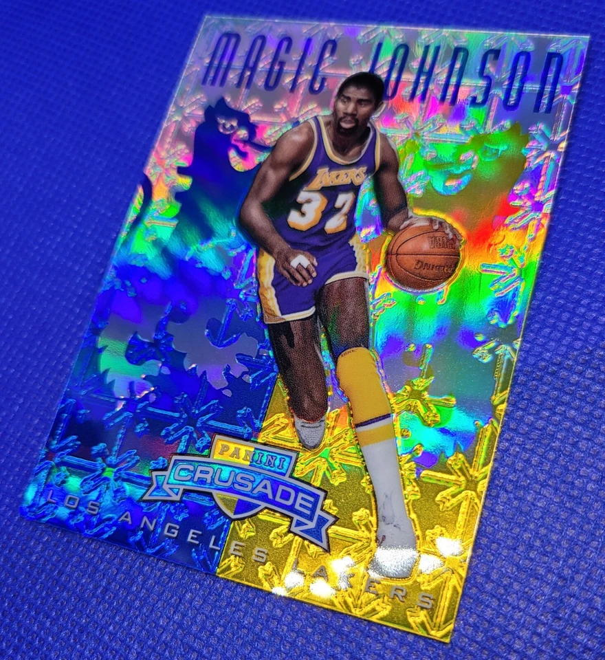 2012-13 Panini Crusade Blue Magic Johnson #104 HOF - Lakers - Pristine Beauty! - Image 2 of 3