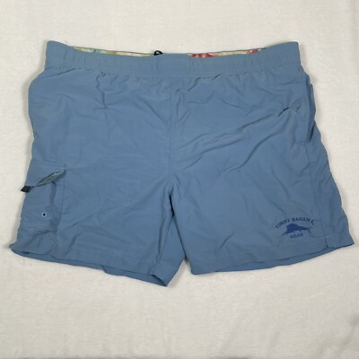 Tommy Bahama Swim Trunks Mens L Relax Blue Bathing Floral