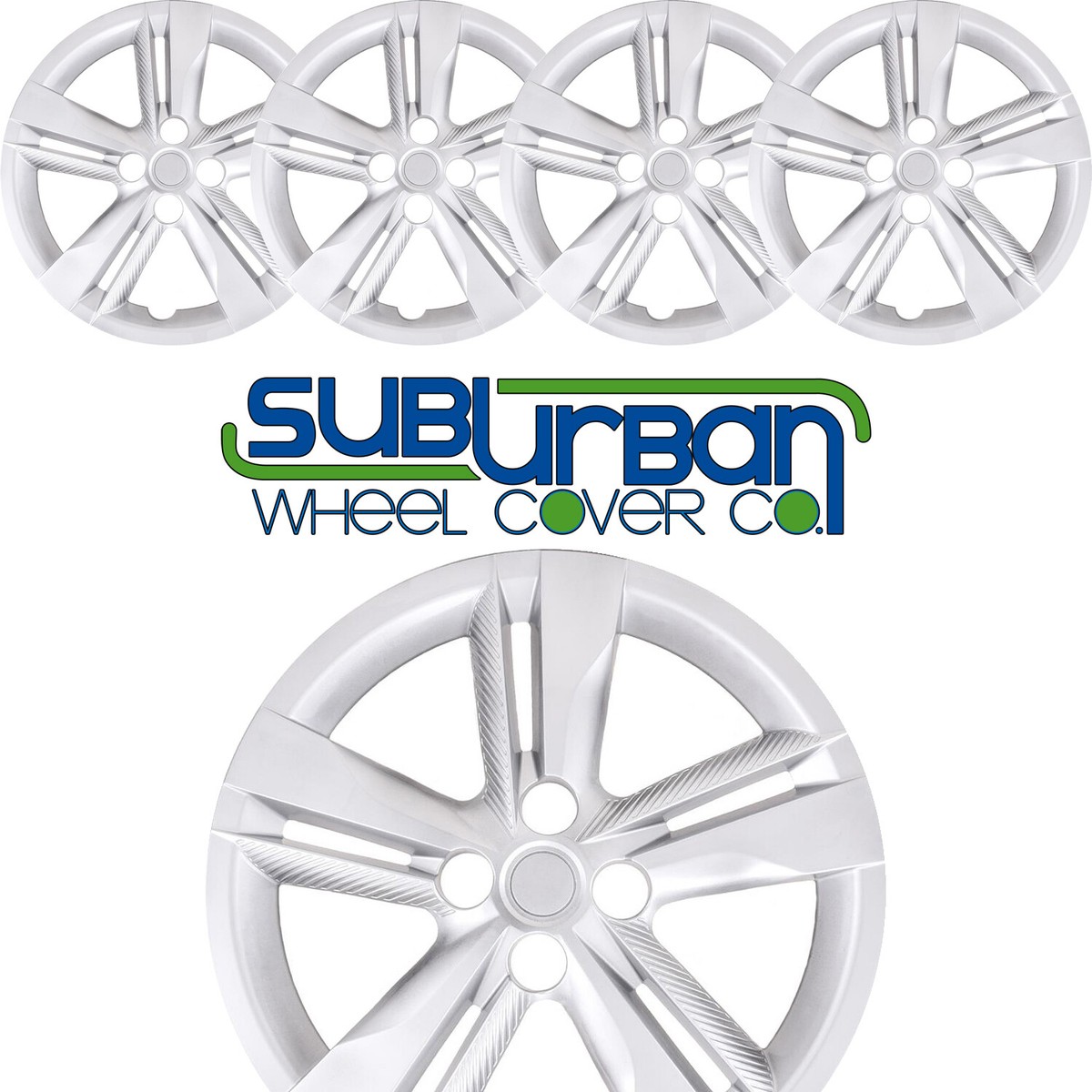 Set Of 4 Black 16" Hubcaps – Fits 2018-2024 Nissan Kicks S, Snap-On, Glossy, CCI