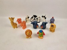 Lot Of 13 Fisher Price Little People Figures Zoo Animals Zebras Seal Lion Bird