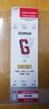 Vanderbilt Commodores vs Georgia Bulldogs (1-19-1994) Basketball Ticket Stub 