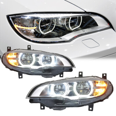 2X LED Scheinwerfer Für BMW X5 E70 X6 E71 2007-2014 Xenon HID Upgrade Lampe