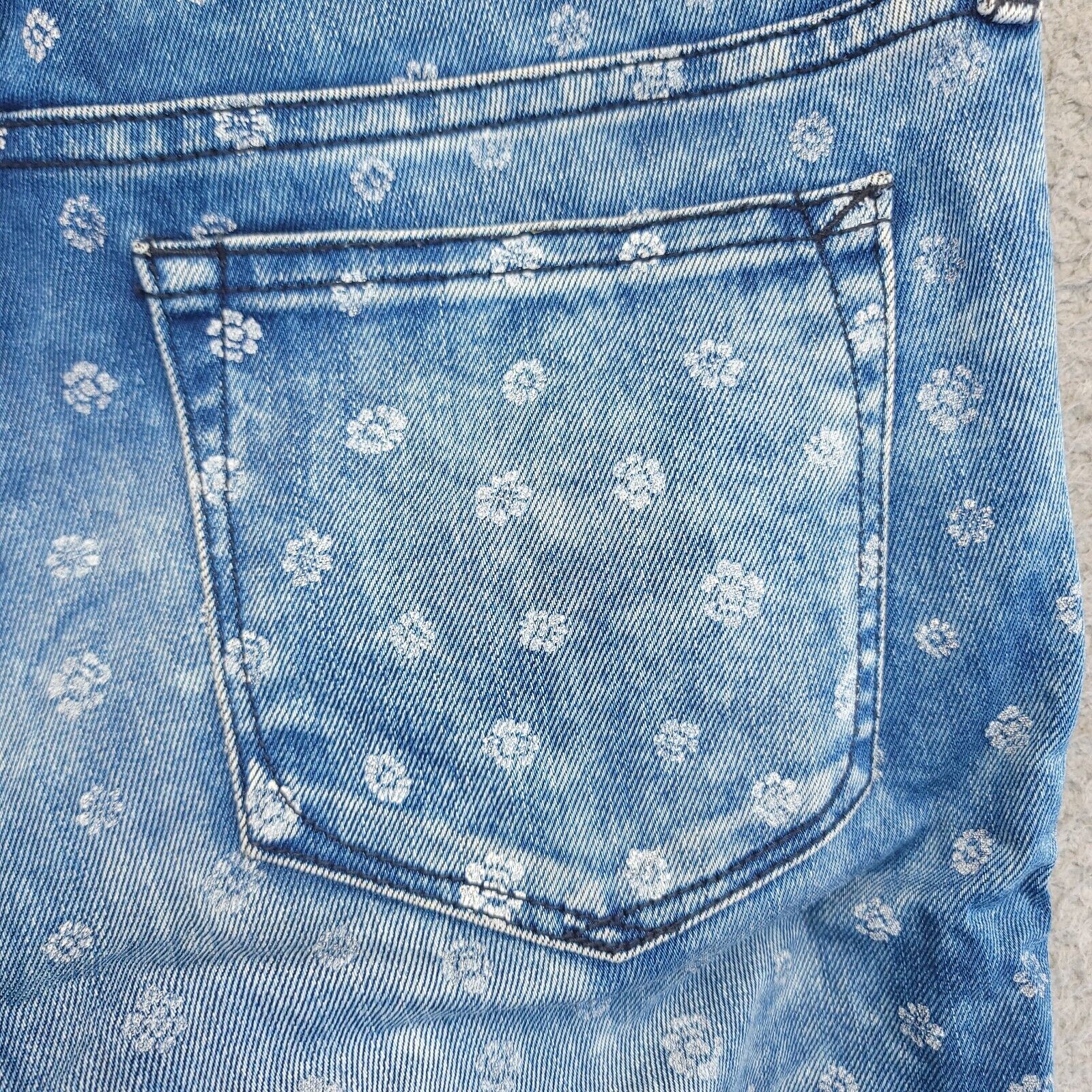Gap 1969 Jeans Womens Sz 27 Blue Floral Always Sk… - image 11