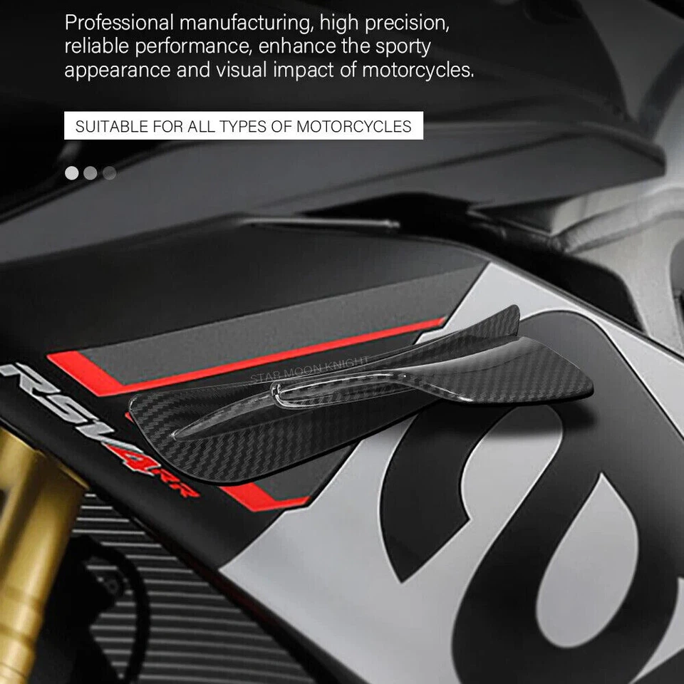 For Aprilia RSV4 Tuono V4 660 RS660 Side Winglet Aerodynamic Wings Carbon Fibre — 第 4/4 张图片