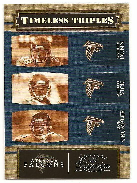 2006 Donruss Classics MICHAEL VICK/DUNN/CRUMPLER Timeless Triples /250 TT-2