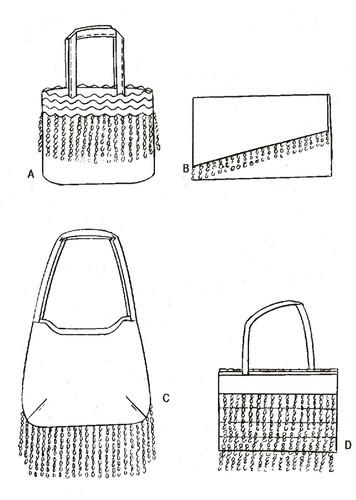 VOGUE SEWING PATTERN 7487 BEADED FASHION ACCESSORIES, EVENING BAGS, FOUR STYLES - Picture 2 of 3