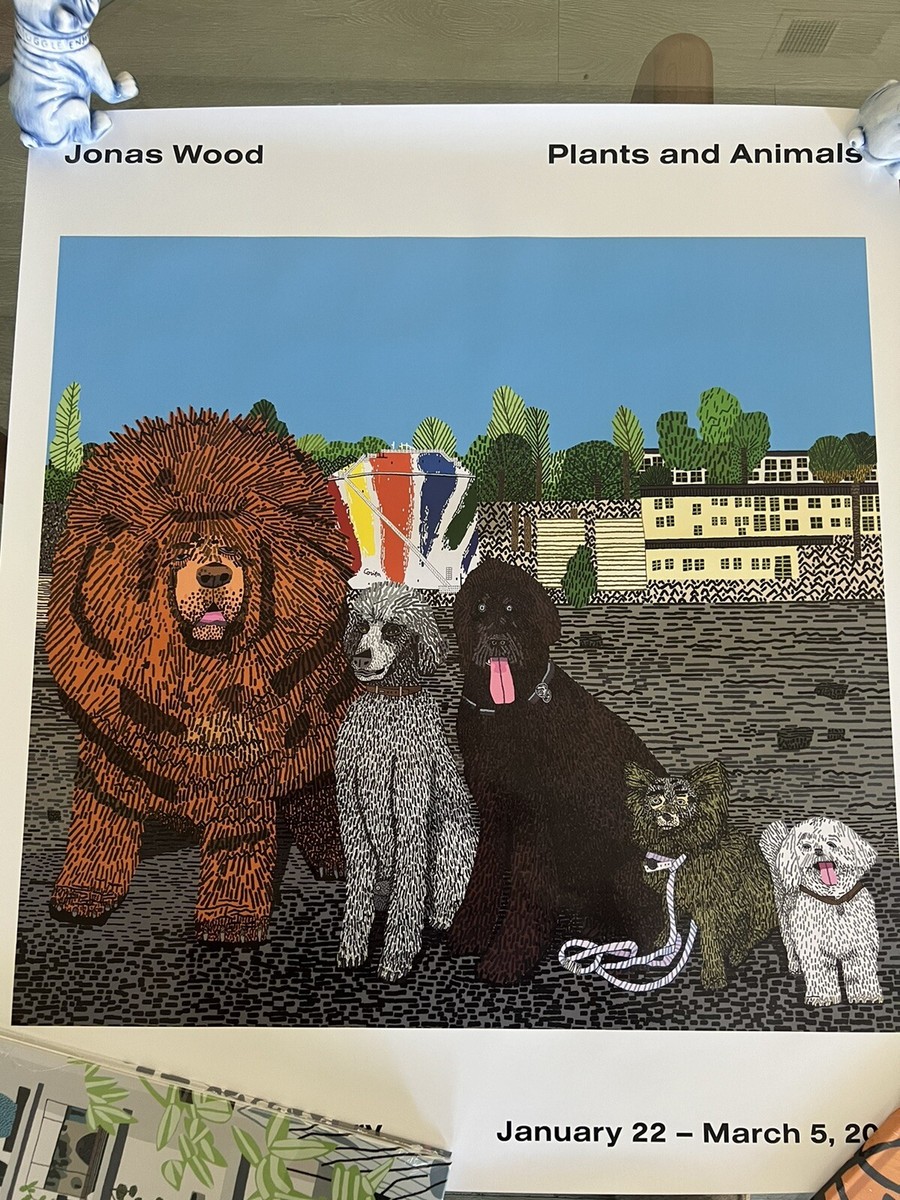 JONAS WOOD Lithograph Poster Plans And Animals 2022 | eBay