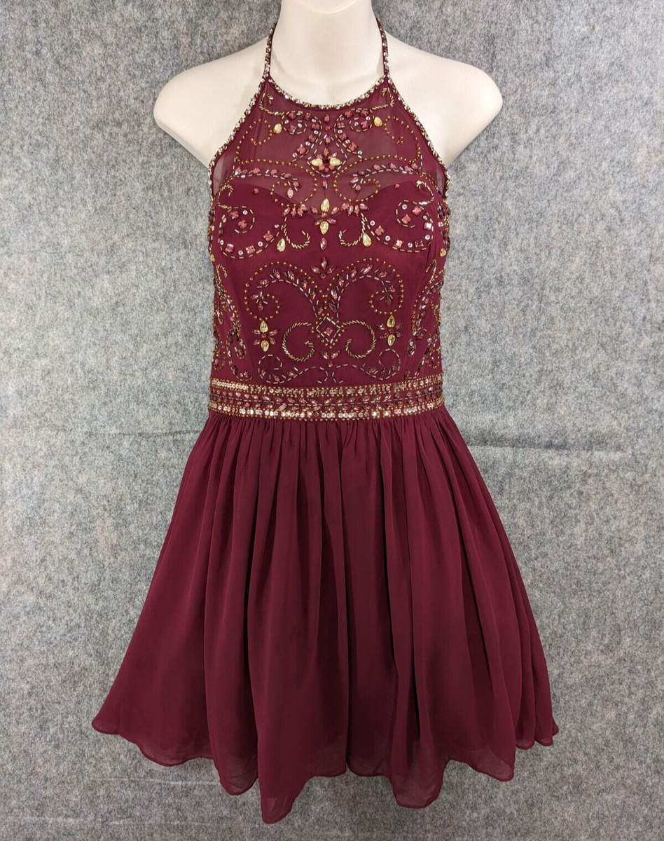 open lace back dress Sweetheart Neck Burgundy Mermaid Prom Dress with Leg Slit, Burgundy Me –  jbydress main image 1