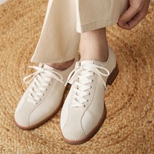 Chic Men's American Retro Casual Cowhide Shoes Lace Up Real Leather Casual Shoes