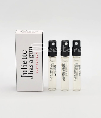 Juliette Has A Gun Lust For Sun EDP 1.7 ml .057 fl oz Vial Sample Spray Set of 3
