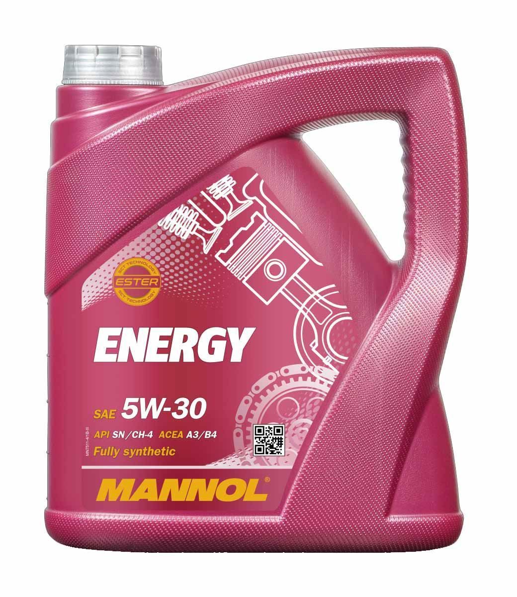 Huile moteur 5W30 synthétique évite l'usure prématurée avec la formule Energy 4L
