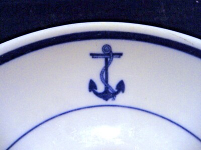 nao海外shopgallery Vintage O.P. Co. Syracuse China #SY452 Naval Anchor