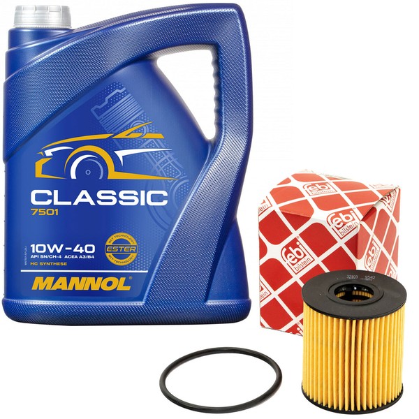 MotoröL Set 10W-40 5 Liter + ÖLfilter FüR Citroen C4 C5 C8 Peugeot 407 Expert-image