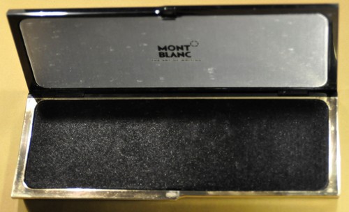 Estuche de presentación vacío negro bolígrafo de lujo "Montblanc" hecho en Países Bajos - Imagen 11 de 14