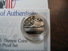 PROOF 1992 S, Olympic Half Dollar, with Certificates....NO RESERVE
