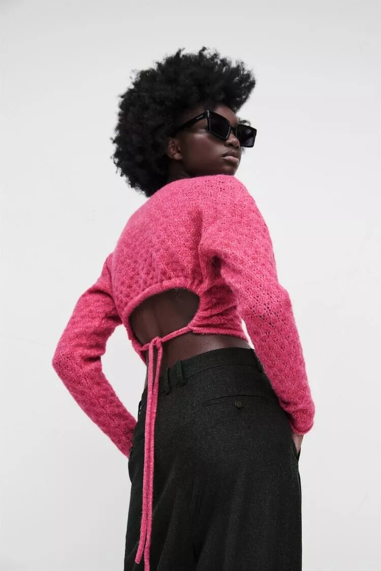Pink hotsell sweater zara