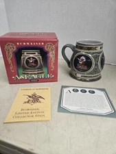 1993 Budweiser Historical A & Eagle Beer Stein~2nd in Series 1890 Edition C.I.B 