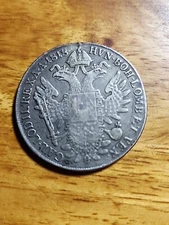 1818 V Austria Hungry Gulden Habsburg 1 Thaler Silver Coin KM 2162