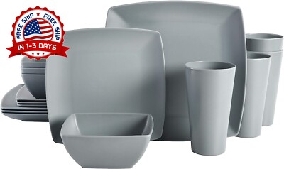 Juego De Vajilla De Porcelana Duradera De 16 Piezas Apto Para Lavavajillas  Nuevo