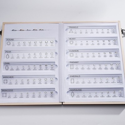 Reference Chart Crushed Lce Cut 5ACubic Zirconia Comparison Setting Diamond Tool