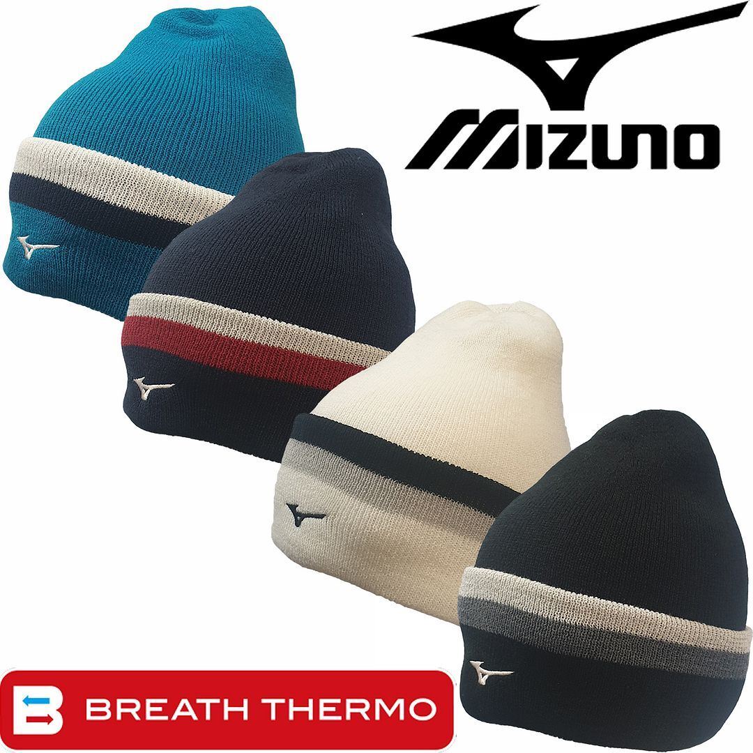 MIZUNO MENS GOLF BREATH THERMO KNIT WINTER GOLF BEANIE HAT