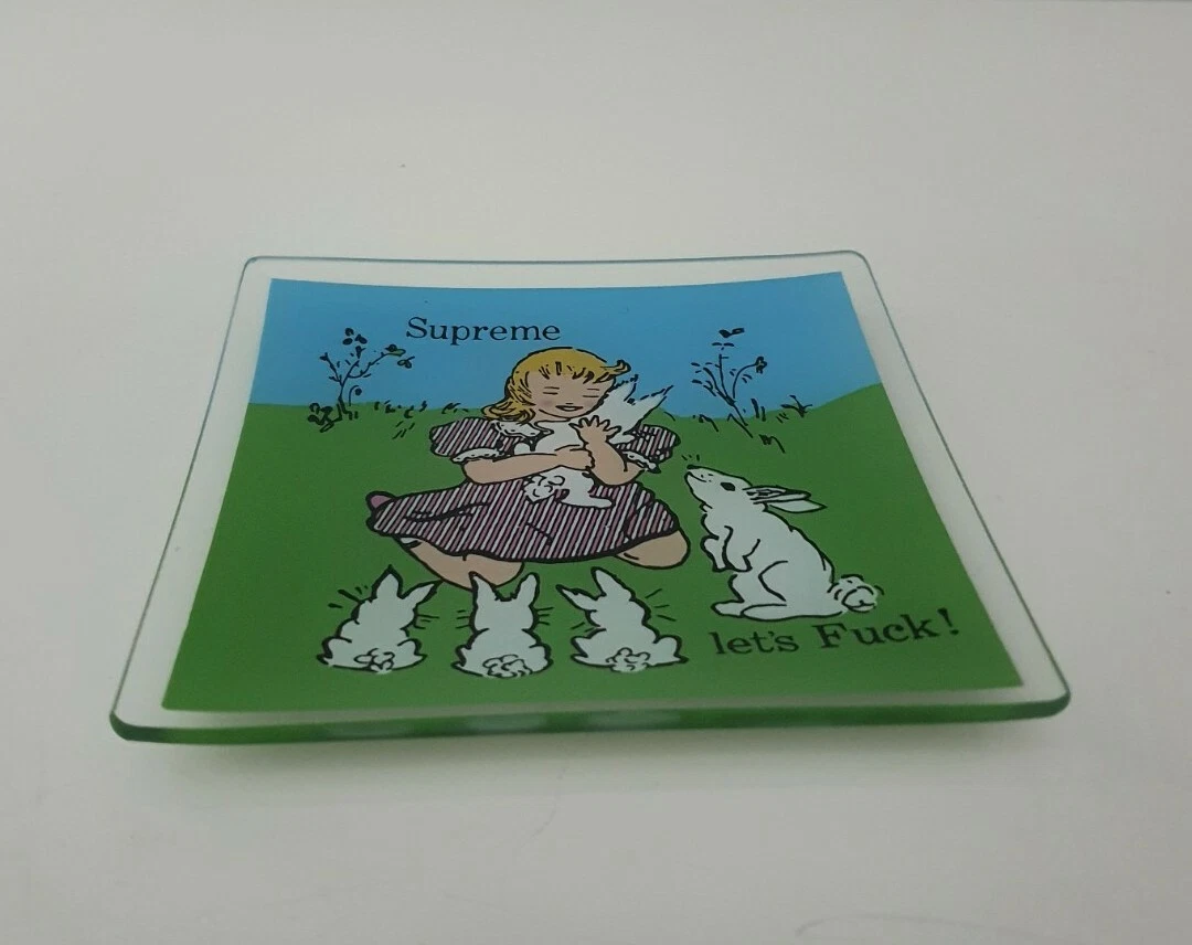 FW16 Supreme Let's F Uck Aschenbecher Glas Tablett Zubehör