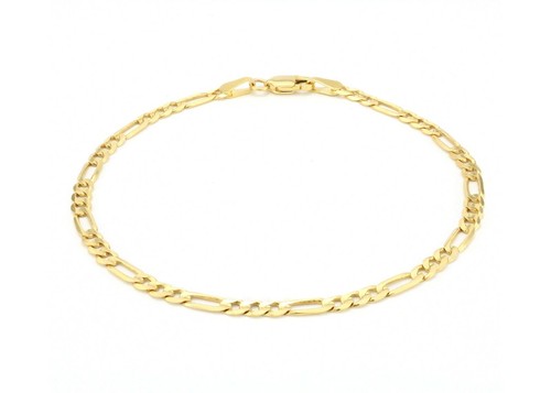 10K Yellow Gold Figaro Link Chain 