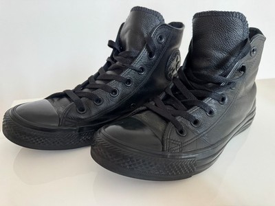Converse Chuck Taylor Hi Monocrome Leder Sneaker | Gr. 39 | Black