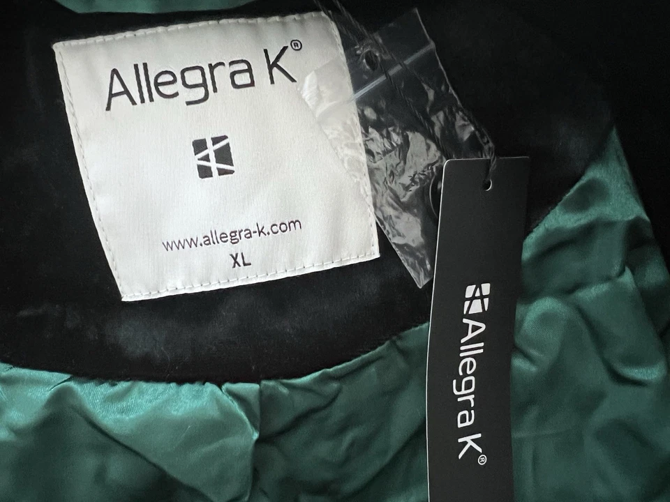 Allegra K Women's Size XL Shawl Collar Velvet Blazer Jacket Emerald Green NEW - Image 4 of 4