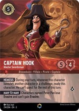 Lorcana Captain Hook - Master Swordsman Alternate Art NM Holofoil