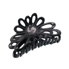 Parcelona French Plume 3" Celluloid No Slip Grip Covered Spring Jaw Hair Claw...