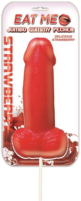#ad Hott Products Eat Me Jumbo Gummy Pecker Strawberry Lollipop Hp Htp2975 $14.99