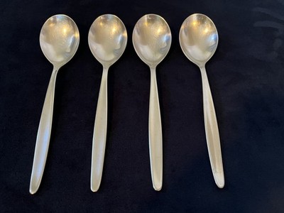 Cromargan FRASER / LAUREL Older Germany Stainless 4 Soup Spoons 