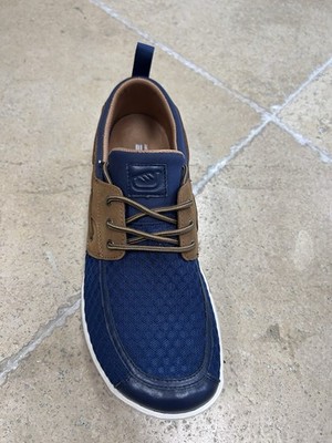 Skuze Men's Del Marina Boat Shoes Size 11.5 Navy/ Brown