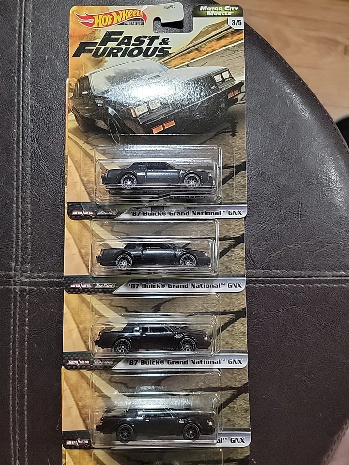 Hot Wheels Premium Fast & Furious '87 Buick Grand National GNX Negro Lote de 6 Foto 3 de 4